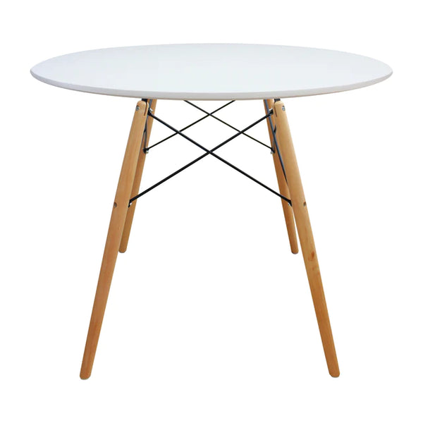 Mesa Comedor DKR Redonda Tapa de Madera
